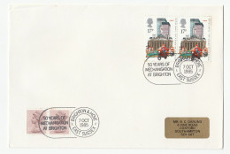 1985 50 Yrs Of POSTAL MECHANISATION At BRIGHTON Event Cover GB Stamps Post Office Motorbike Motorcycle - Storia Postale
