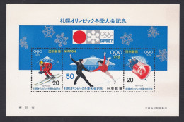 Japon 1971 , Bloc Jeux Olympique Sapporo 1972 Neuf , Voir Scan Recto Verso  - Unused Stamps