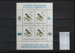 Argentinien Birds Theme Michel Cat.No. Mnh/** Sheet 1347 - Blocks & Kleinbögen