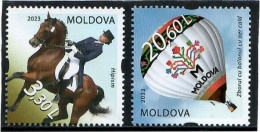 Moldova 2023 . Horserace, Hot Air Baloon. 2v. - Moldawien (Moldau)