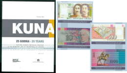 Croatia 25 Year Of KUNA Currency Book Coin Money Proof Tender 2019 Issue - Kroatië