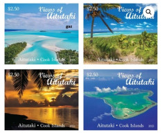 Aitutaki 2023, Views Of Aitutaki, 4val IMPERFORATED - Naturaleza