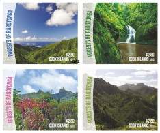 Cook 2023, Forests-of-Rarotonga, 4val IMPERFORATED - Nature