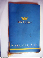 1955 FROM QUEBEC TO LE HAVRE SOUTHAMPTON HOME LINES SS HOMERIC CONTRAT + LIVRET - Autres & Non Classés