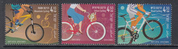 2019 Israel Cycling Bicycles  Complete Set Of 3 MNH @ BELOW FACE VALUE - Ongebruikt (zonder Tabs)