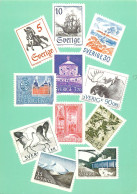 Postcard Sweden Postage Stamps - Used Stamps