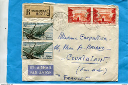 MARCOPHLIE- LETTRE -CONGO- Timbres AE F-recommandée  Brazzavile 6 2 61 Pour FRANCE 4 Stamps N°a39pêcheurs+ N° 235 GABON - Storia Postale