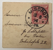 Deutsches Reich Mi.47 MINIATUR BRIEF MISDROY1894(Wollin Polen)1889 10 Pf Krone&Adler (Poland Wolin MINIATURE COVER - Briefe U. Dokumente