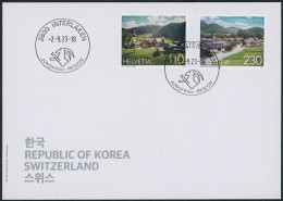 Suisse - 2023 - Schweiz · Korea - Ersttagsbrief FDC ET - Cartas & Documentos