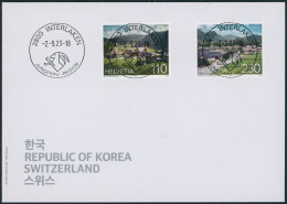 Suisse - 2023 - Schweiz · Korea - Ersttagsbrief FDC ET - Ersttag Voll Stempel - Lettres & Documents