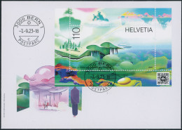 Suisse - 2023 - Metascape - Block - Ersttagsbrief FDC ET - Lettres & Documents