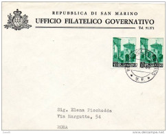 1966 LETTERA CON COPPIA DEL N° 712 - Cartas & Documentos