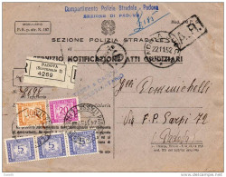 1952  SEGNATASSE LETTERA CON ANNULLO  PADOVA - Taxe