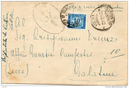 1949 SEGNATASSE LETTERA CON ANNULLO BITONTO - Impuestos