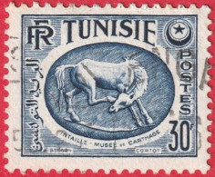 N° Yvert&Tellier 345B - Colonie Fse - Tunisie (1950-1953) - Intaille Du Musée De Carthage (Oblitéré) - Oblitérés