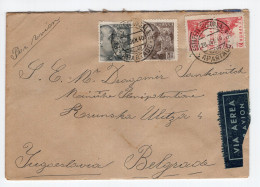 1940. SPAIN,MADRID,AIRMAIL COVER TO YUGOSLAVIA,BELGRADE - Covers & Documents