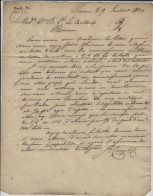 1823 Le Havre Jh Cary Pour Mme Lecouteulx à Rouen Banque Finance Négoce  Expédition NAVIRE V.HISTORIQUE - 1800 – 1899