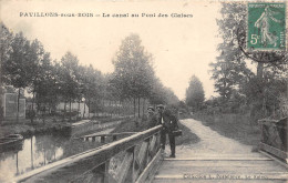 93. PAVILLONS-SOUS-BOIS.  LE CANAL AU PONT DES GLAISES. ANIMATION. - Les Pavillons Sous Bois