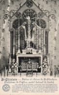 St-Ghislain  RARE Statue Et Chasse De St-Ghislain Intérieur De L'eglise Autel Latèrale Voyagé En 1913 - Saint-Ghislain