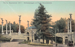 24216 "ESPOSIZIONE INTERNAZIONALE-TORINO 1911-SOTTOPASSAGGIO AL PONTE MONUMENTALE"-VERA FOTO-CART. NON SPED. - Exposiciones