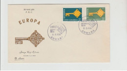 1968 N.1 BUSTA EUROPA CEPT PREMIER JOUR D'EMISSION FIRST DAY COVER ERSTTAGSBRIEF 1°GIORNO EMISSIONE TURKIYE CUMHURIYETI - 1968