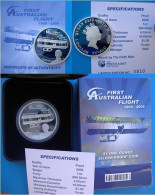 TUVALU 1 $ 2009 ARGENTO PROOF SILVER 999 OZ FIRST AUSTRALIAN FLIGHT HEAVIER THAN AIR PESO 31,135g TITOLO 0,999 - Tuvalu