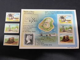 9-11-2023 (stamps) Nauru Island - London 1980 Stamp Show (3 Stamps + 1 M/s) - Nauru