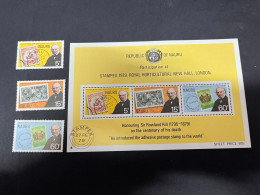 9-11-2023 (stamps) Nauru Island - London Stampex 1979 Stamp Show (3 Stamps + 1 M/s) - Nauru