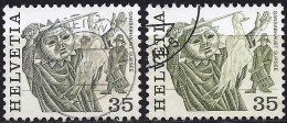 Switzerland 1977 - Mi 1103A - YT 1036 ( Regional Festival : Cutting Of The Goose, Sursee ) Two Shades Of Color - Abarten