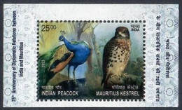 INDIA 2023 JOINT ISSUE 75TH ANNIV. OF DIPLOMATIC RELATIONS BETWEEN INDIA MAURITIUS BIRDS MINIATURE SHEET MS MNH - Gezamelijke Uitgaven