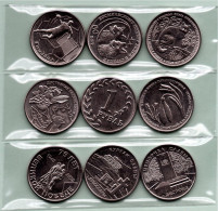 Moldova Moldova Transnistria 2019=2021 Coins Of 1rub. 9 Coins On Different Topics - Moldova