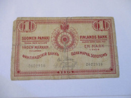 FINLAND 1 MK 1915 W.o Litt. RARE!  D-0968 - Finland