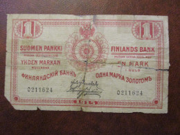 FINLAND 1 MK 1915 W.o Litt. RARE!  D-0682 - Finlandia