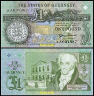 Guernsey 1 Pound 2021, Paper, AA Prefix, UNC - Guernsey