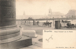 BELGIQUE - Bruxelles - Place Poelaert Vue Du Palais - Carte Postale Ancienne - Plazas