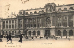 BELGIQUE - Bruxelles - La Poste Centrale - Animé - Carte Postale Ancienne - Otros & Sin Clasificación