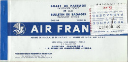 1960 Ticket Air France Marseille-Tunis-Marseille - Europa