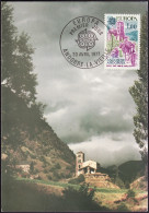 Andorre Français - Andorra CM 1977 Y&T N°261 - Michel N°MK282 - 1f EUROPA - Cartas Máxima