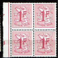 859A Bloc 4 Bdf  **  16 Dents  400 - 1951-1975 Heraldic Lion