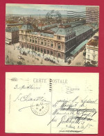 Bruxelles Gare Du Nord Brussel Noordstation Cachet 1921 Goderville Htje - Spoorwegen, Stations