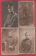 Lot De 20 Cartes Photos Soldats Belges Photographe/Lot Van 20 Fotokaarten Van Belgische Militairen Bij Fotograaf Thuis - Uniformes