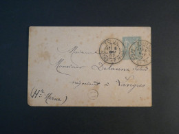 G 23  FRANCE BELLE LETTRE  ENTIER SAGE    1887  TOUL A LANGRES    + AFF.   INTERESSANT ++ - Karten/Antwortumschläge T