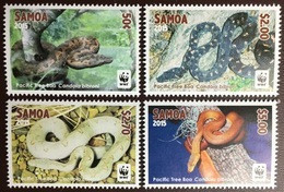 Samoa 2015 WWF Pacific Tree Boa Snakes Reptiles MNH - Serpents