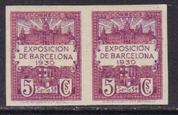 1929 - España - Barcelona - Edifil 5s - Sin Dentar - Bloque 2 - Exposicion De Barcelona 1930 - MNH - Barcelona