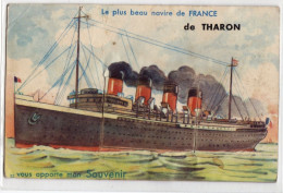 Carte Système Avec Toutes Ses Vues Sous Le Rabat Paquebot Transatlantique - Steamers