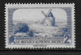 FRANCE  N° 311 * * ( Cote 6e) Ecrivains Alphonse Daudet Moulins - Mühlen
