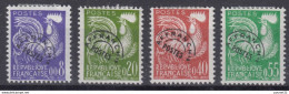 FRANCE : SERIE COQ PREOBLITERE N° 119/122 NEUVE * GOMME AVEC CHARNIERE - 1953-1960