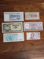 LOT N°5    6 BILLETS UNC MONDE - Collections & Lots