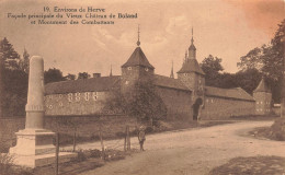 BELGIQUE - Herve - Façade Principale Du Vieux Château De Boland Et Monumet Des Combattants - Carte Postale Ancienne - Herve