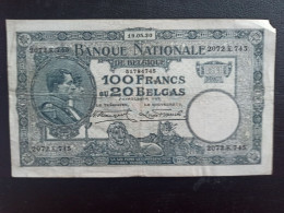 Billet Belgique 100 Francs 19/05/1930 - Altri & Non Classificati